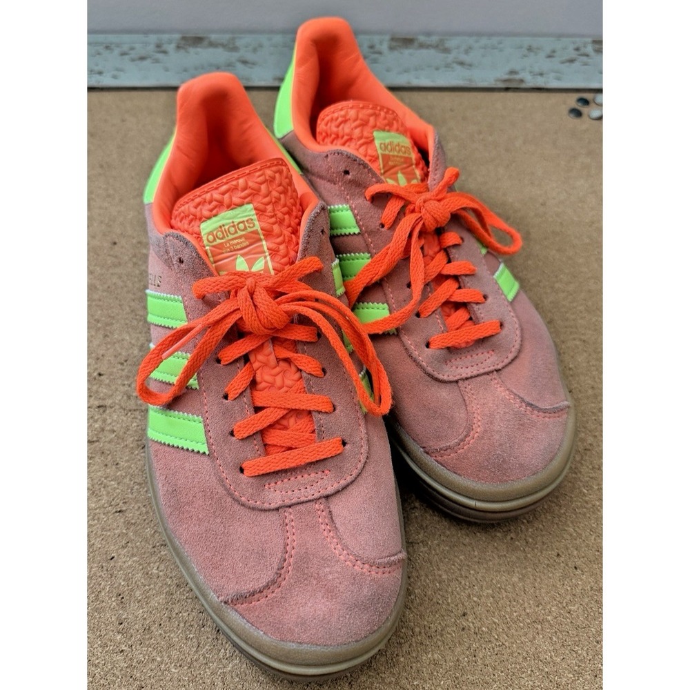 Adidas Gazelle Bold Platform‎ Suede Sneakers Solar Orange Green Women 8